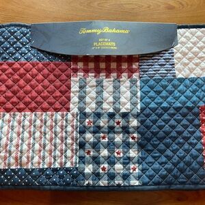 NWT Tommy Bahama Patriot 4pc Place Mates Quilted